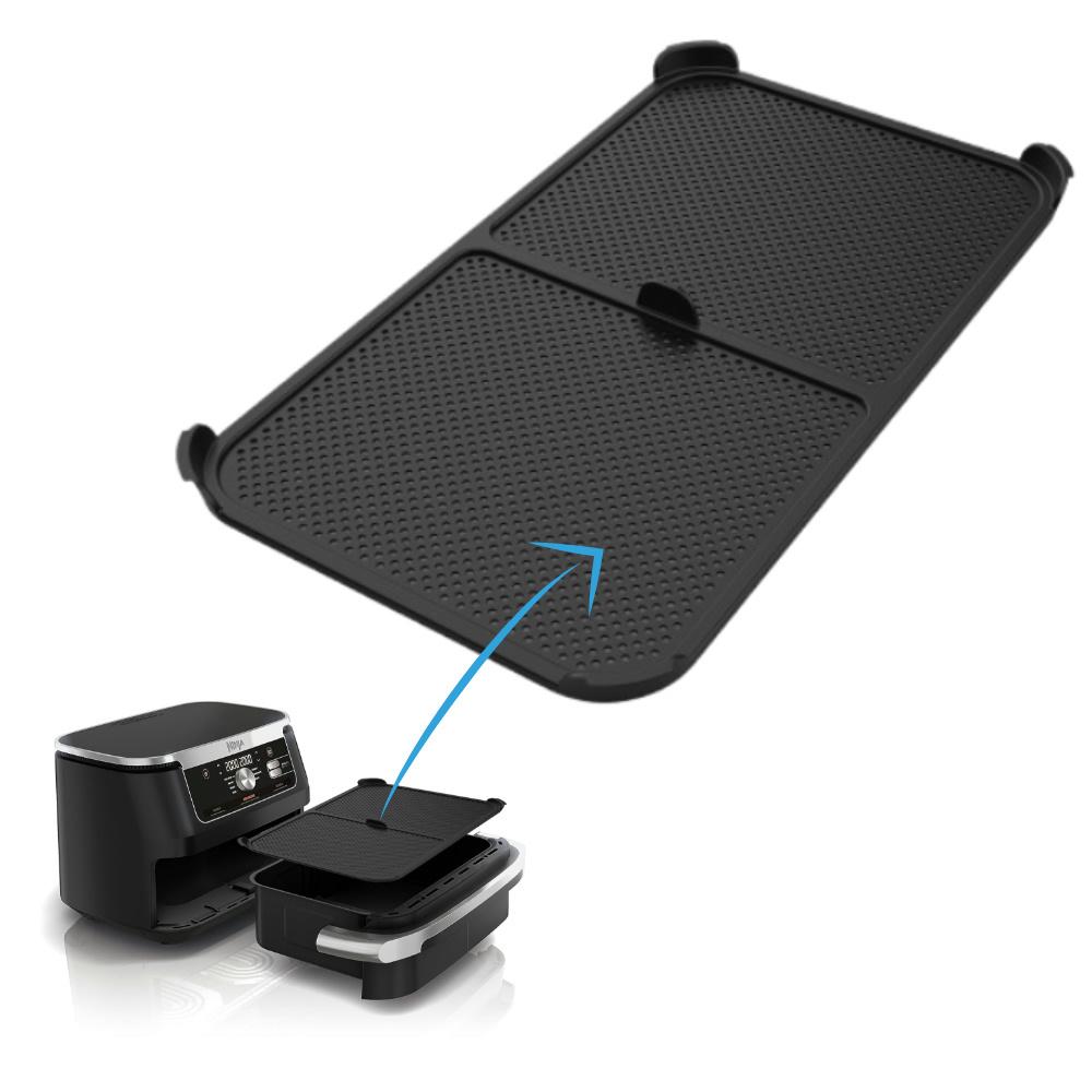 Air Fryer Splash Guard Reusable Silicone Airfryer Splash Pad Effective Grease Splatter Shield Baking Accessories for Ninja AF500