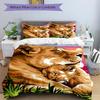 3pcs Lioness, Cub Duvet Cover Set -Includes 1 Duvet Cover and 2 Pillowcases, No Quilt Core, All-Season Home Decor  yy251111161