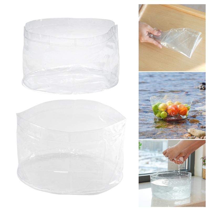 Light Weight Bucket Water Container Portable Clear Folding Bucket Basins for Outdoor Garden Camping Fishing Washing