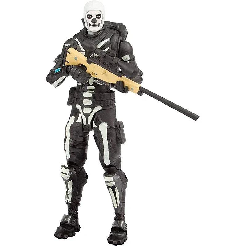 Fortnite Raptor Schwarzer Ritter Totenkopf-Soldat Premium Actionfigur Modell SpielFiguren Modelle