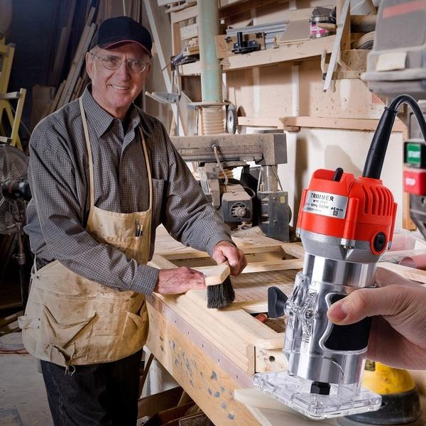 110V/220V 30000RPM 650W Electric Wood Trimmer Tool Hand Trimmer Wood Machine Router Tool Set For Woodworking Engraving Slotting Trimming Carving
