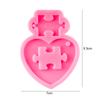 Heart Shape Keychain Casting Silicone Molds Dog Paw Print Resin Molds for Key Chain Pendant Making Epoxy Resin Craft Jewelry DIY