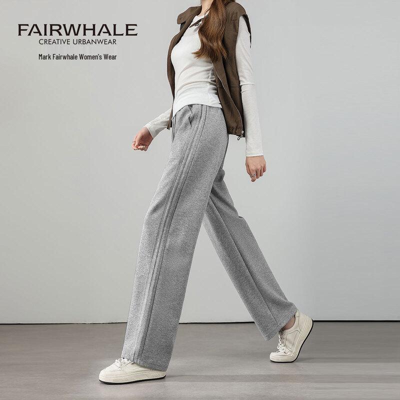 Mark Fairwhale Women's Striped High-Waist Casual Pants