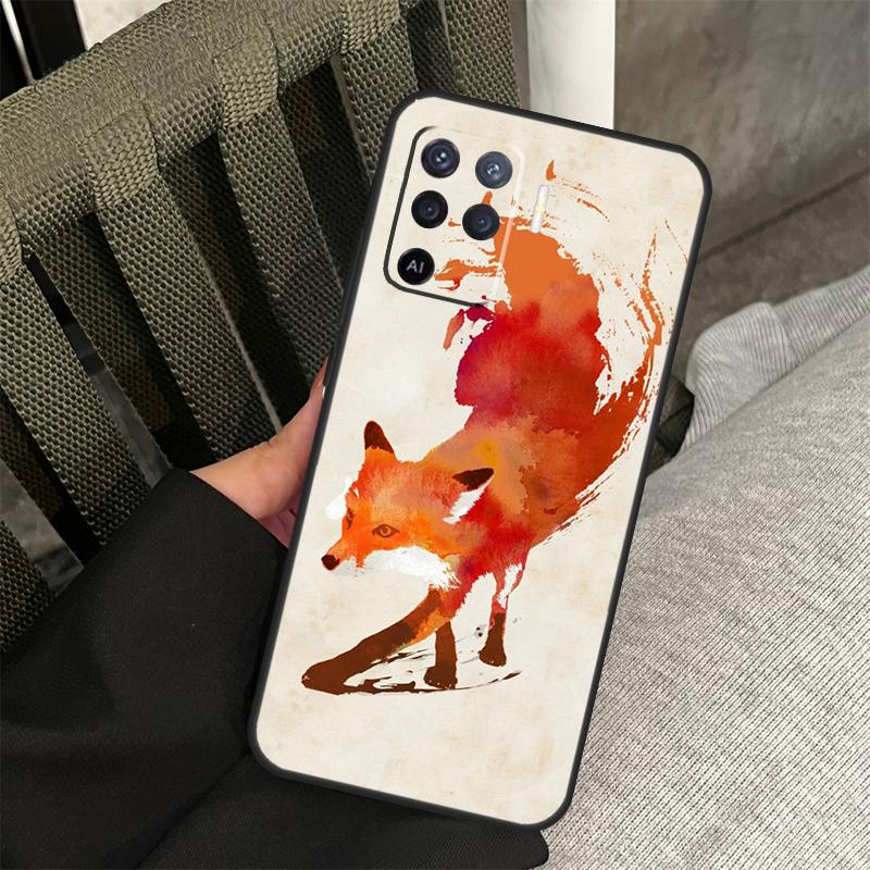 Cartoon Tier Fuchs Hülle Für Oppo A80 A60 A40 A94 A54 A98 A78 A18 A38 A58 A16 A76 A96 A17 A77 A74 A57S A15 Abdeckung