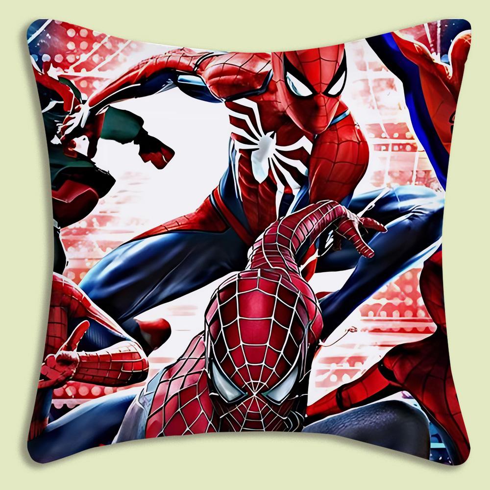SpiderMan mascot Pillow Covers Cartoon Sofa Decorative Home Doublesided Printing Short Plush Cute Cushion Cover