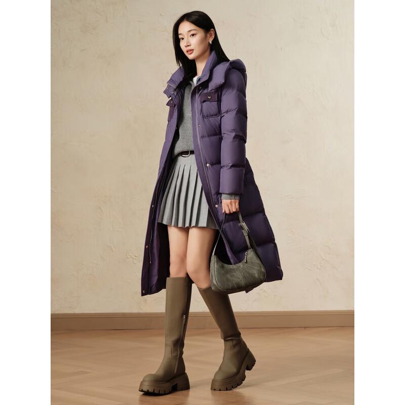 

JUZI Annakao Женский длинный белый пуховик с гусиным пухом, 3-х слойный L