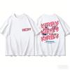 Adult and Children Kirby Cartoon Expression Funny Print Pure Cotton Personalized ParentChild and Best Friend Short Sleeve