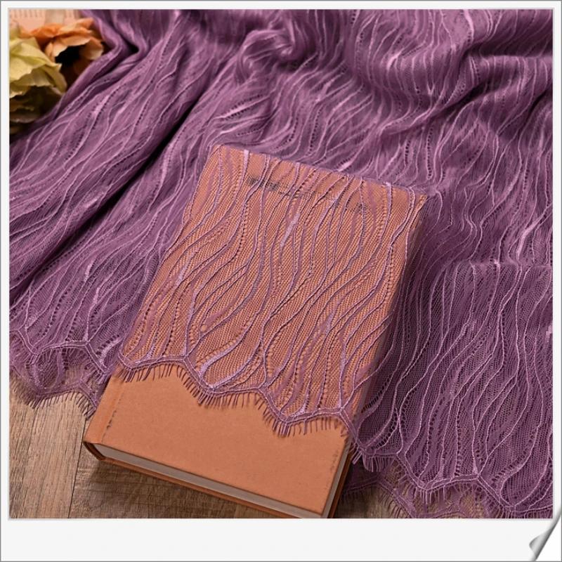 1.5x3Meters/Piece Wedding Lace Thin And Soft Wave Pattern Eyelash Lace Fabric DIY Sewing Handmade Wedding Dress Lace Material