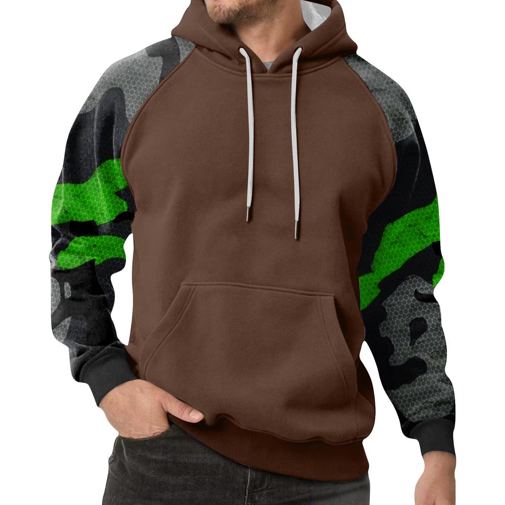 Herr Kamouflage Sweatshirt Hoodie Herr Sport Stor Storlek Casual Sweatshirt