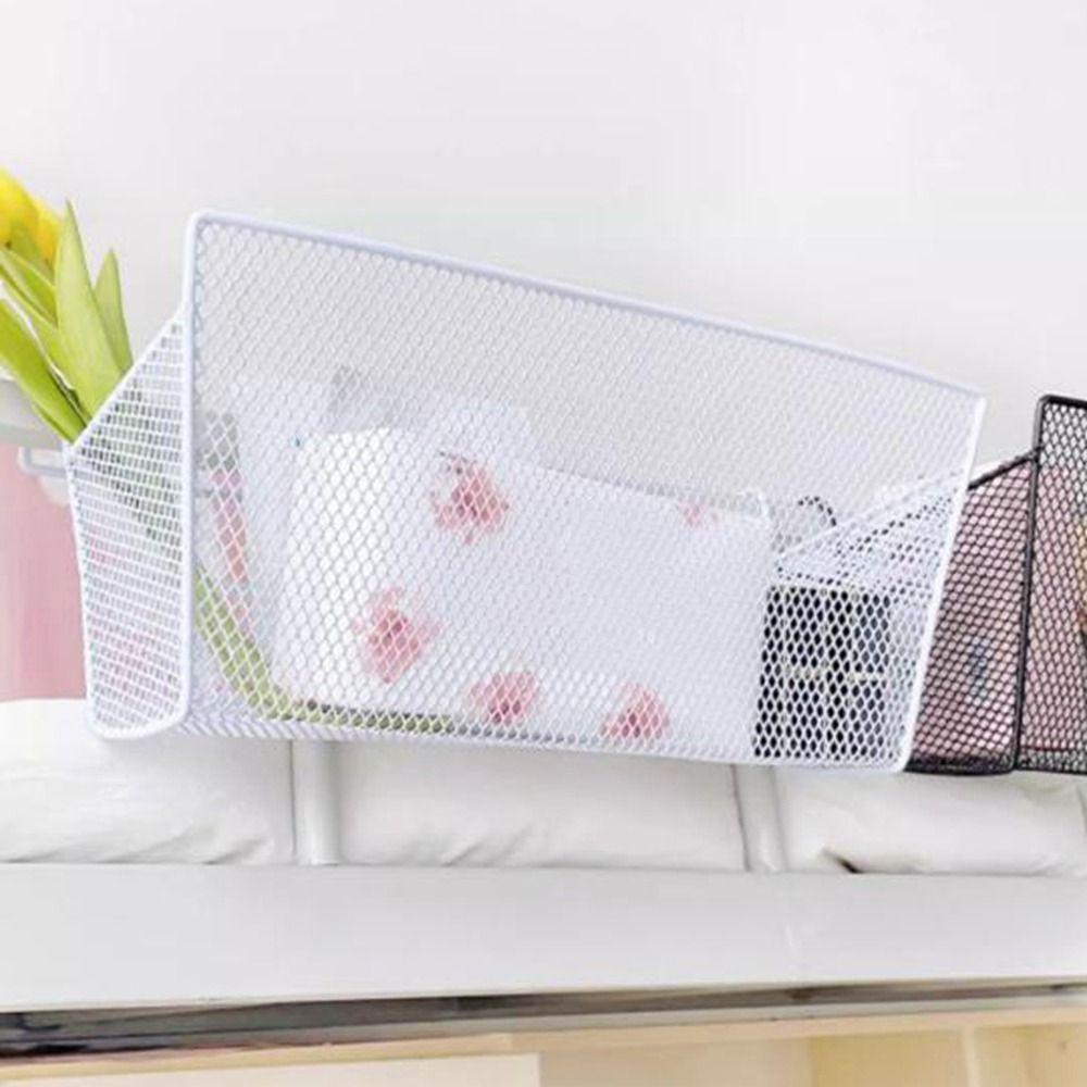 Space Saving Sundries Storage Basket Heavy-Duty Metal Organizer Bedside Organizer Dormitory Use
