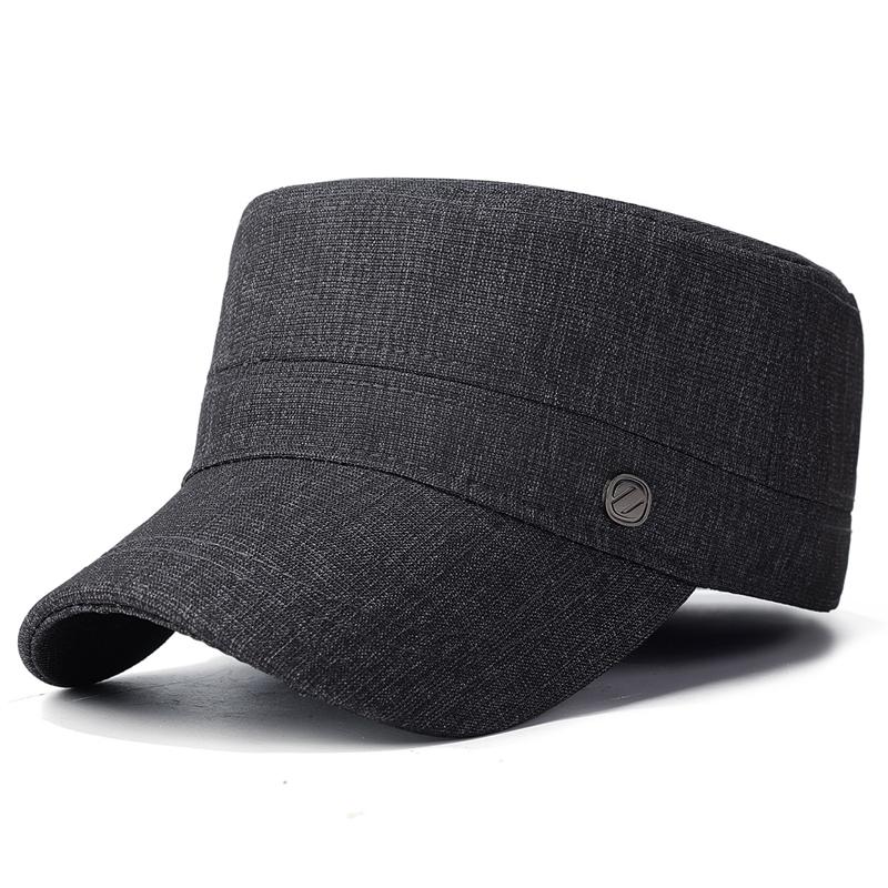 

Middle-Aged and Old Flat Hat Outdoor Dad Hat Sun Hat темно-сірий