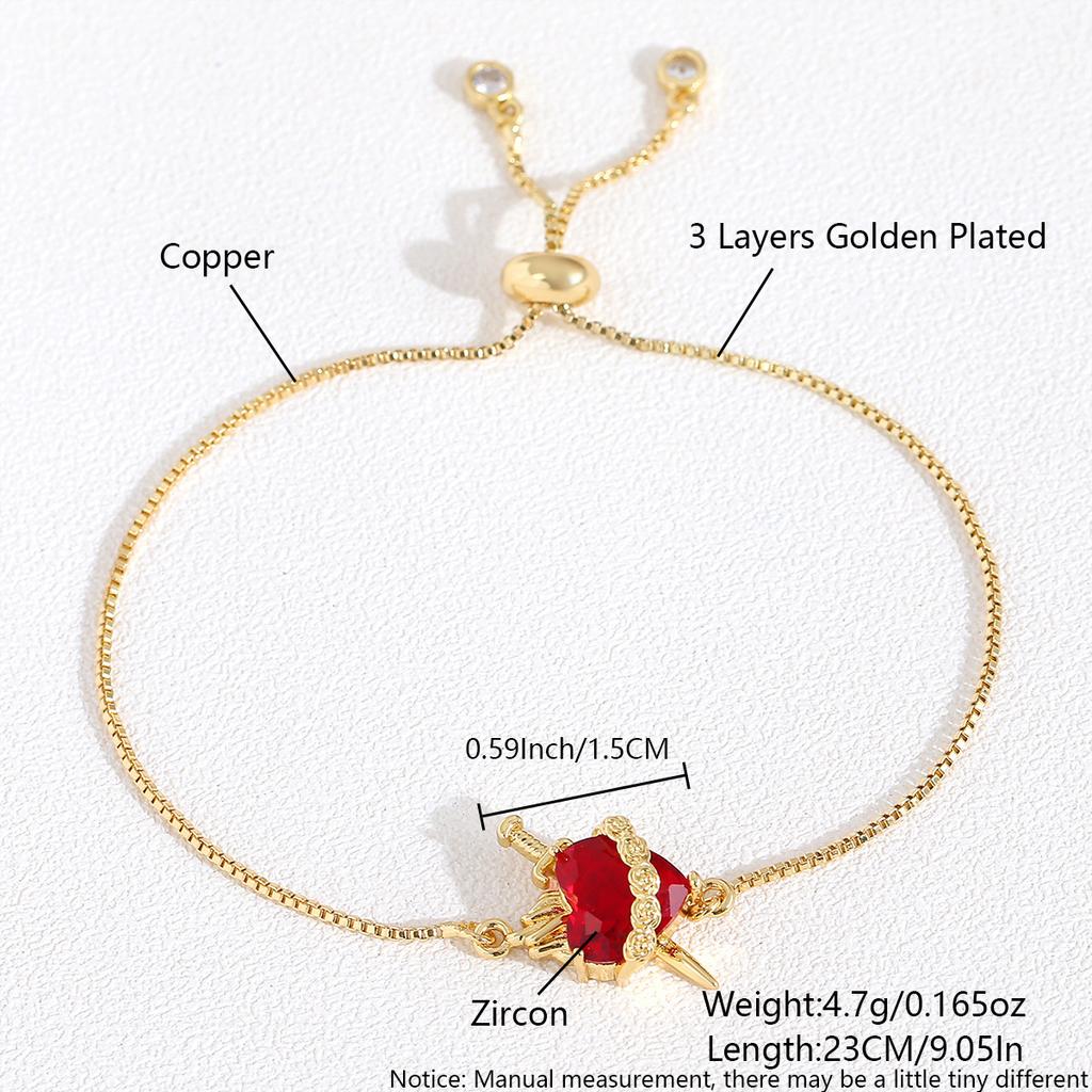 Fashion Heart-shaped Pendant Bracelet, Holy Heart Cross Bracelet, Versatile and Sweet Accessory