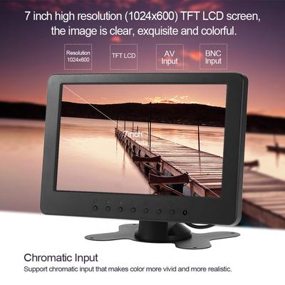 S701 7-calowy ekran monitora TFT LCD 16:9 1024 * 600 BNC AV Video Audio dla PC Bezpieczeństwo VCD DVD UE