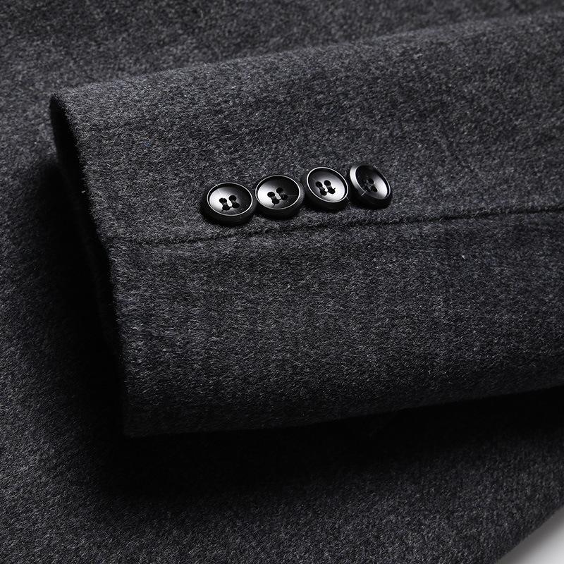 Autumn and Winter Down Removable Lining Double-sided Woolen Coat Men's Cashmere Woolen Coat Mid-length Wool Double-sided Woolen Coat