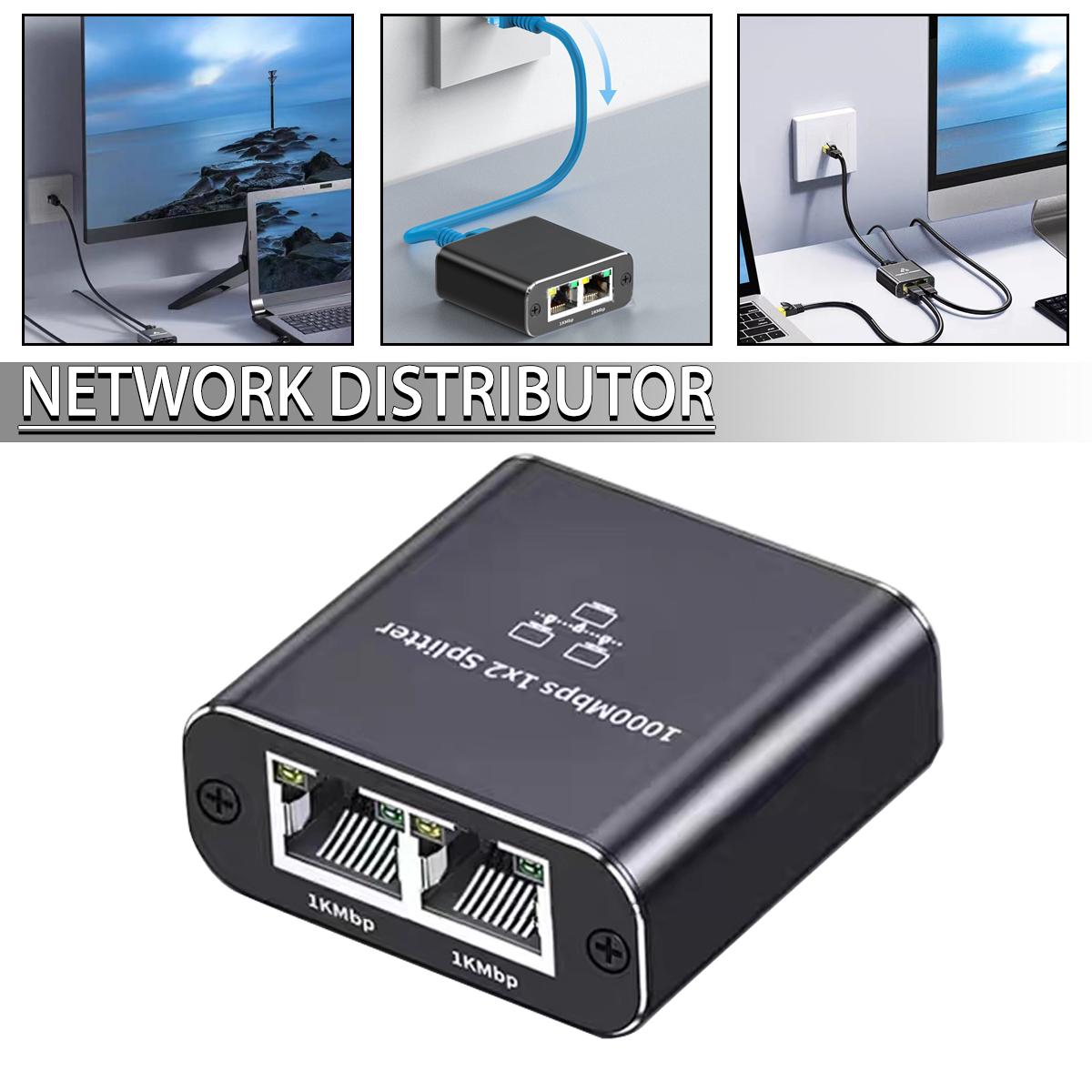 

Разветвитель Ethernet PDTO 1 в 2, разветвитель кабеля локальной сети/Интернета, сетевой разъем RJ45