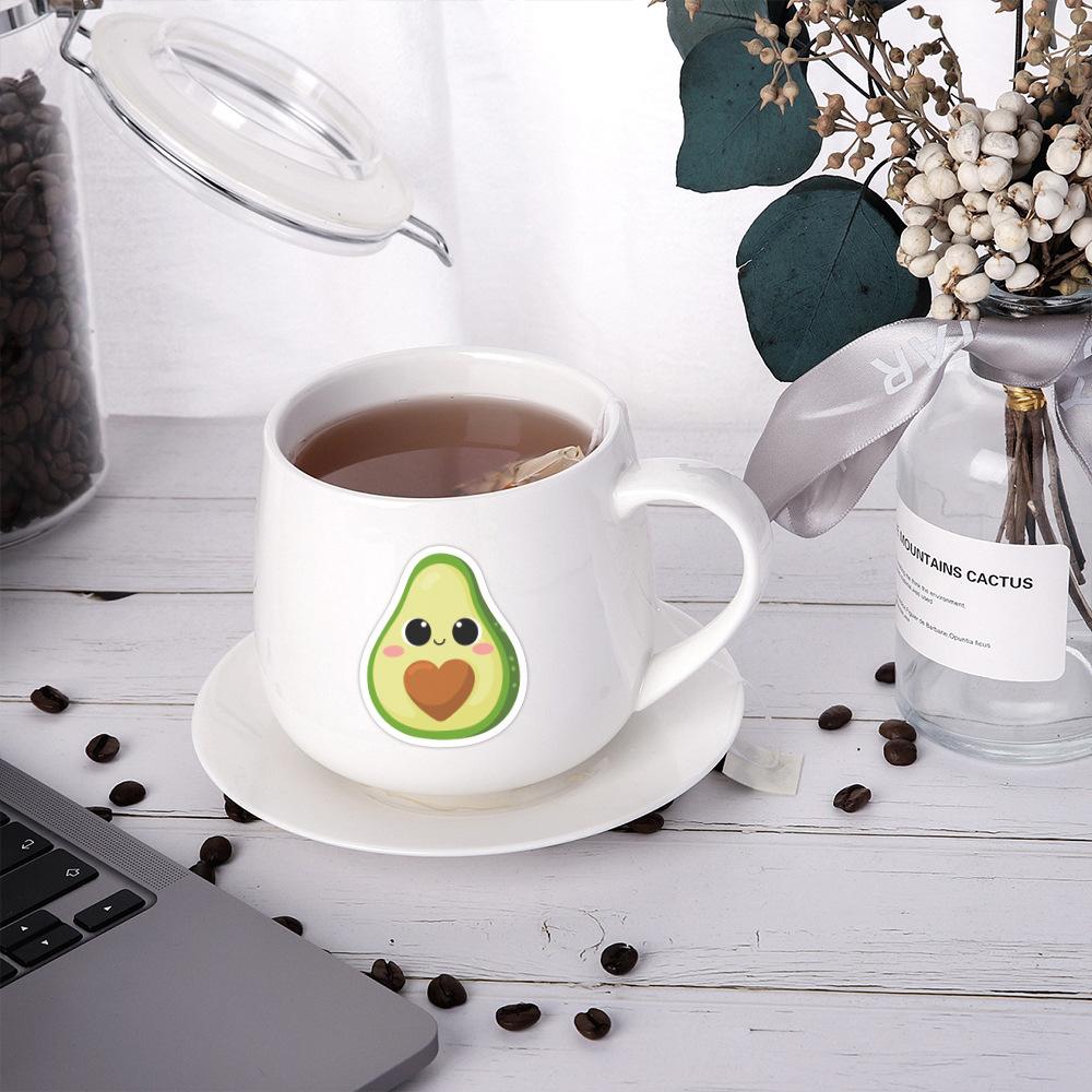 110 Internet Celebrity Cartoon Avocado Stickers Cute Fruit Avocado Avocado Suitcase Skateboard Personality Stickers