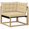 Outdoor Sofa Set 7 pcs White and Beige 79 x 79 x 37 cm