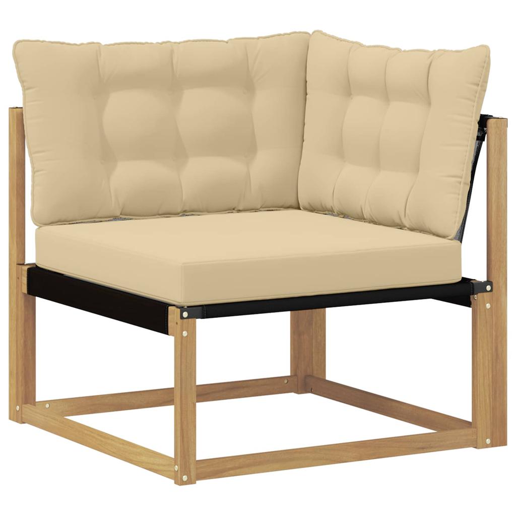 Outdoor Sofa Set 7 pcs White and Beige 79 x 79 x 37 cm