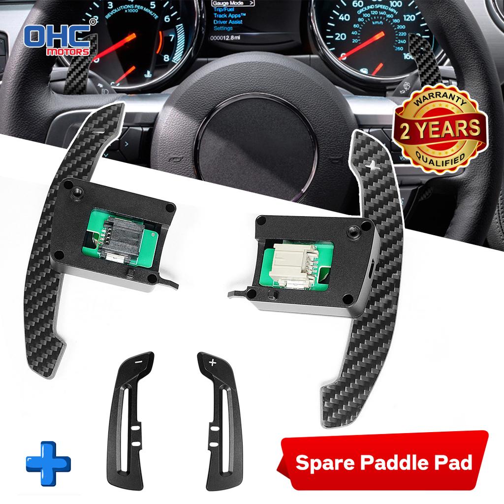 OHC Motors Magnetic Carbon Fiber Paddle Shifters Compatible for Mustang GT/Shelby 2015-2023 Steering Wheel Paddles Shifter