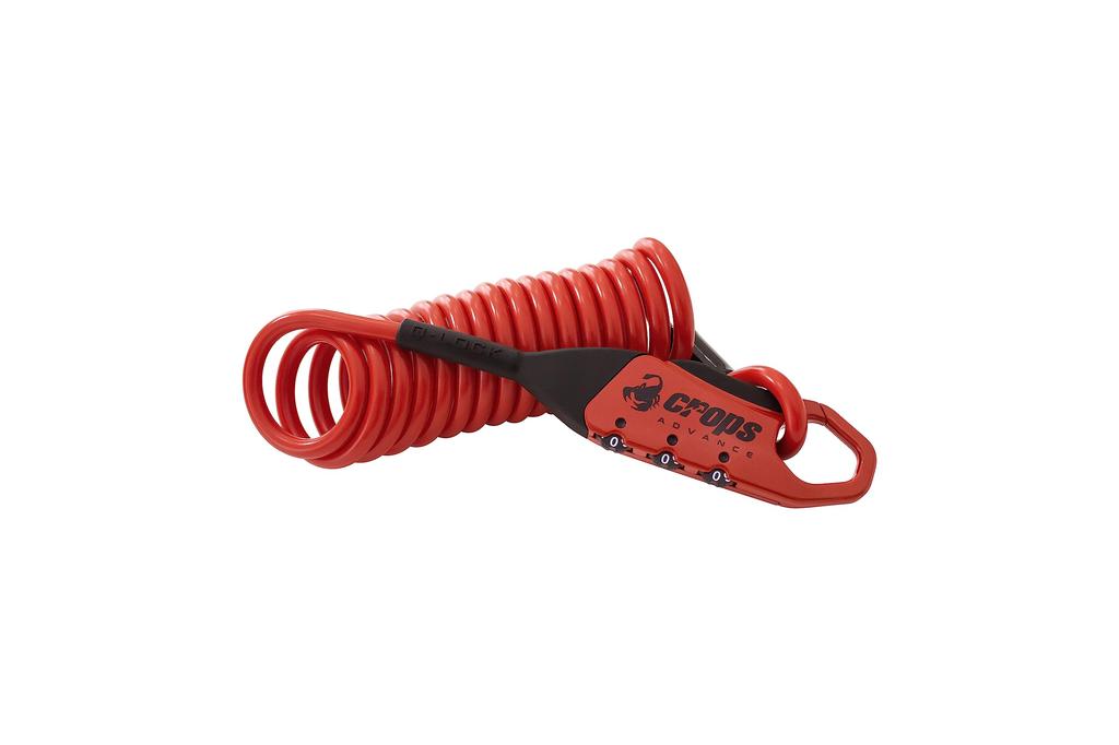Crops Wire Lock 5mm x Q5-COCON 1800mm, 3-Digit Dial, SPD09-CCN-04 (Red)