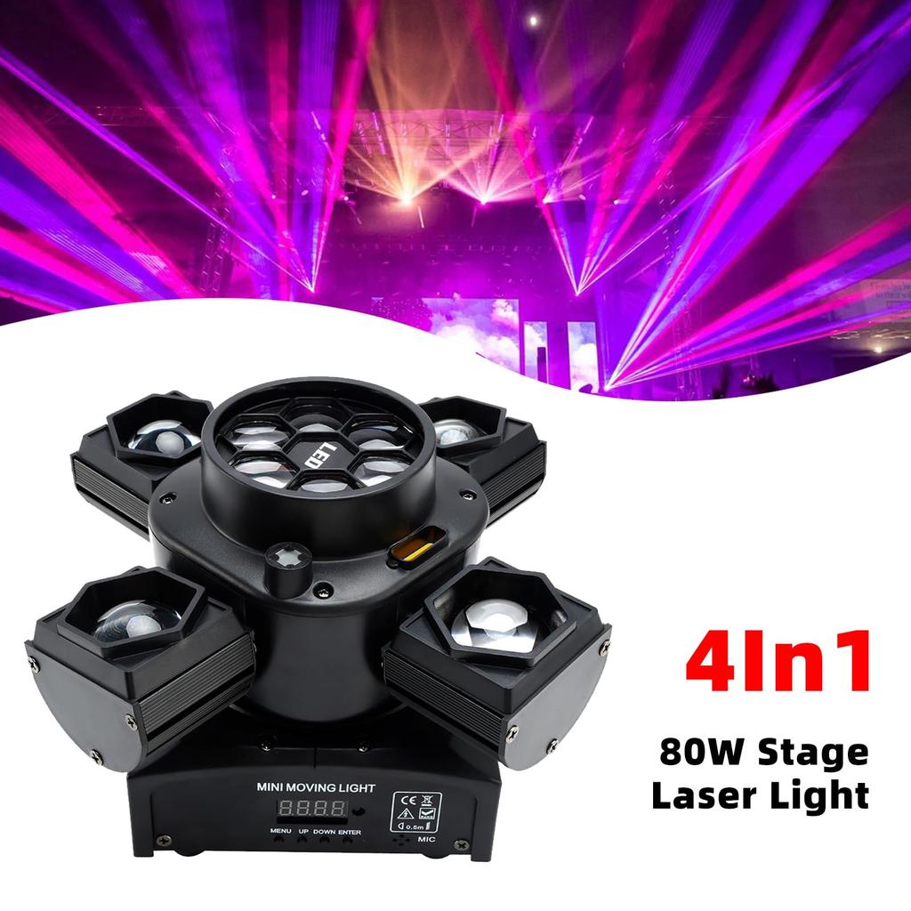 Frezon Stage Light LED Disco Light 80W Vysoký jas Multifunkční stroboskopický efekt Bodové osvětlení Jeviště DMX512 kanály Super hladké stmívání