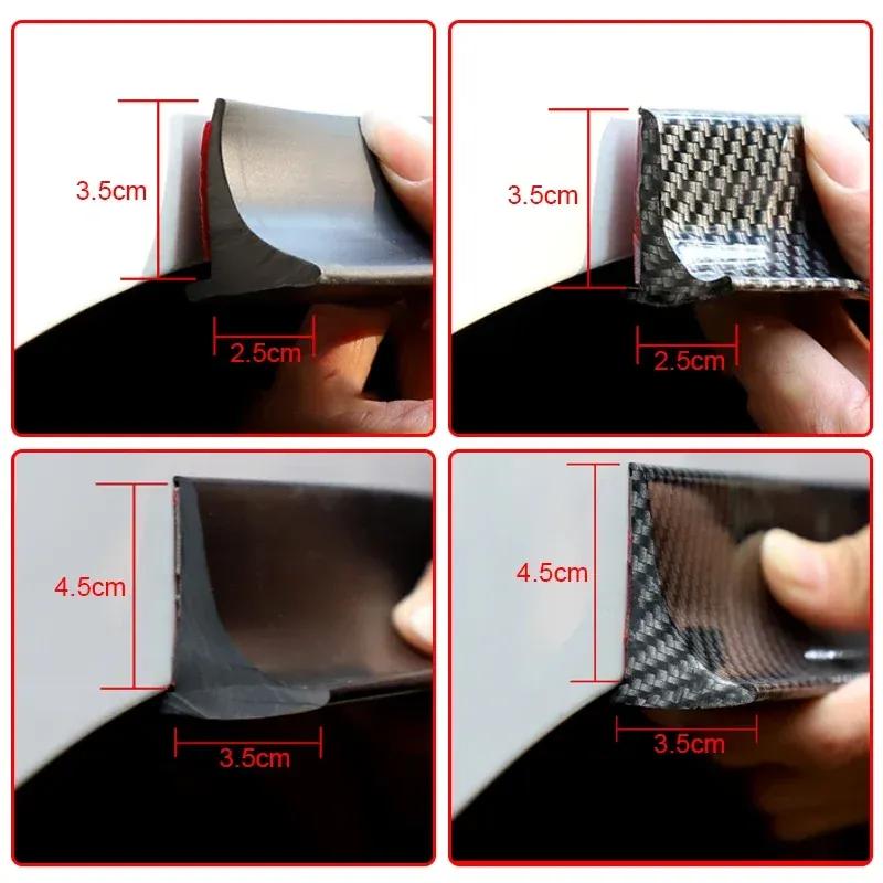 2/3.5/4.5cm*1.5M Car Fender Flares Arches Wing Extenders Wheel Eyebrow Anti-collision Strip Mudguard Lip Cover Scratch Proof