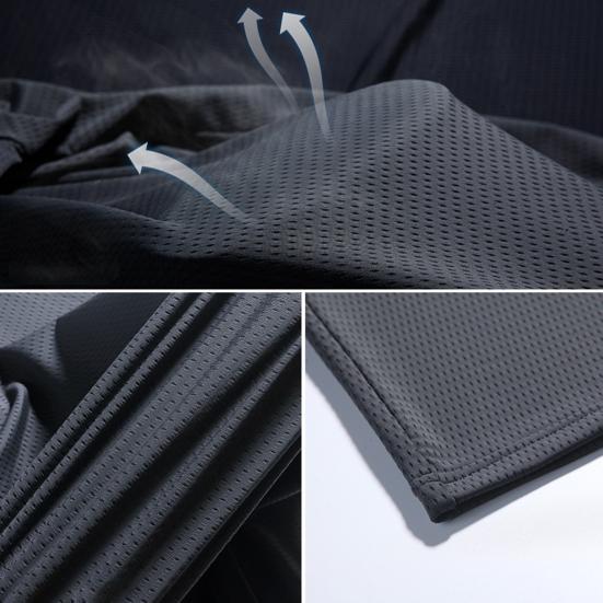 Men Pullover Breathable Quick Dry Ice Silk Mesh Loose Everyday Wearing Cotton O-neck Short Sleeve Men T-Shirt Summer Accessories