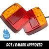 2Pcs Trailer Tail Lights Super Bright 12V Taillight Turn Signal Indicator Rear Reverse Brake Stop Lamp for Trailer Truck Caravan