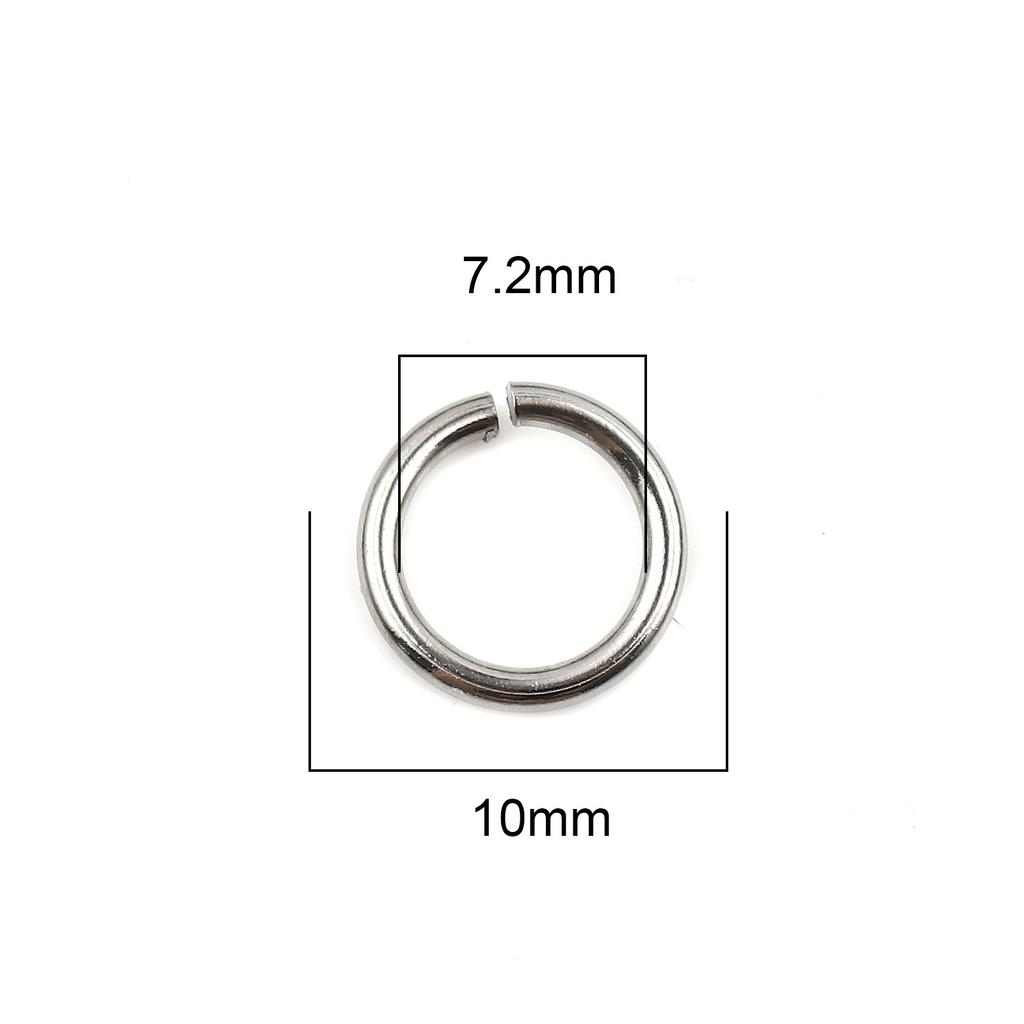 100pcs 0.5mm-1.8mm-4mm-16mm Stainless Steel Open Jump Rings Findings Round Silver Color DIY Making Keychain Necklace Jewelry