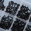 400/800 Stück/1 Satz M2 Schwarz Selbstschneidende Schrauben Sortimentskasten Sicherungsschrauben und Holzschrauben