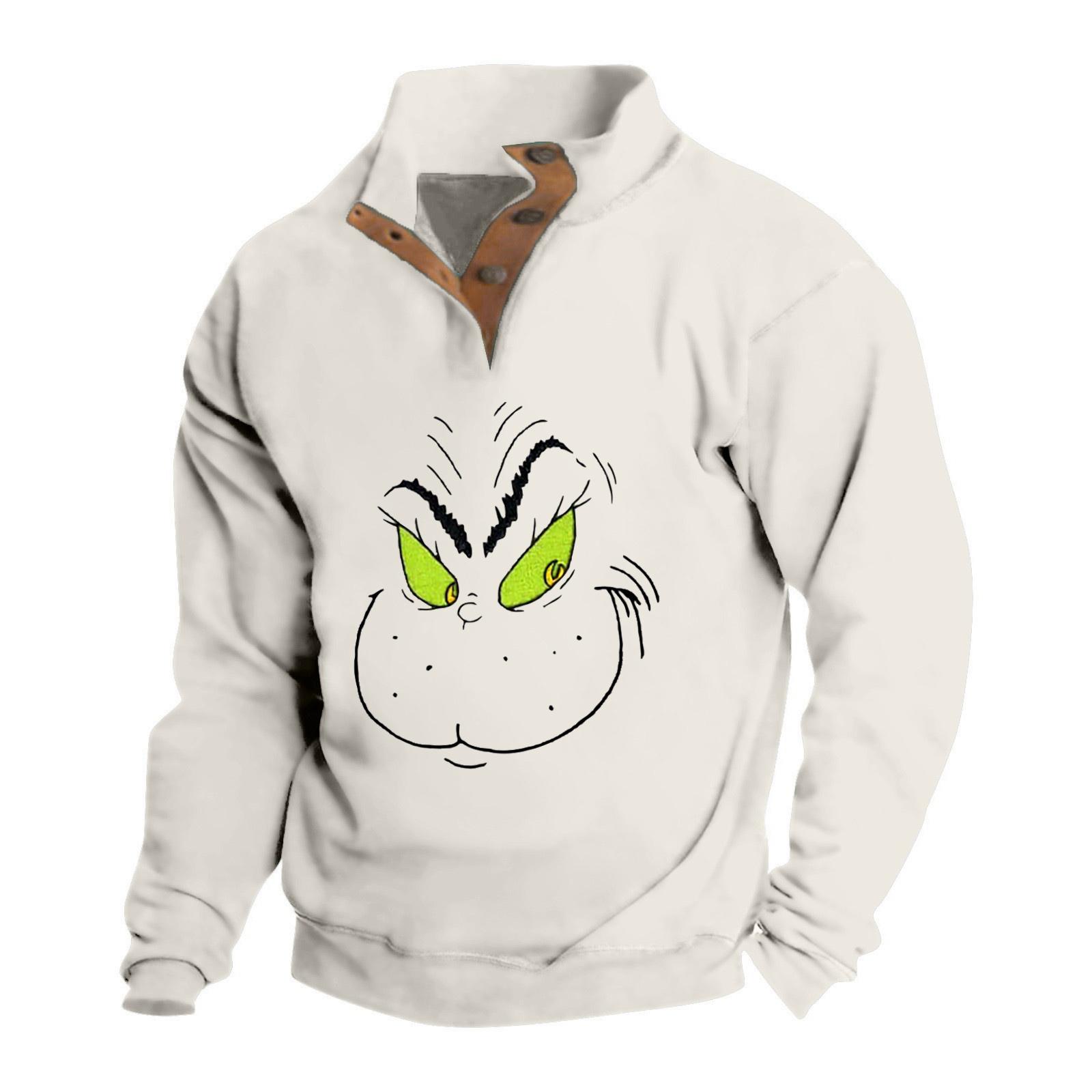 Men s Fleece Hoodie Casual Long Sleeve Sweatshirt XL белый