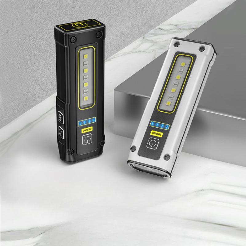 Superhelle LED-Arbeitslampe im neuen Design mit Magnetalarm, SOS-Schlüsselanhänger, Powerbank, wasserdichte Notfall-Taschenlampe