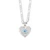 Evil Eye Pendant Necklace & Heart Earrings Jewelry Set - Gold-Plated Copper