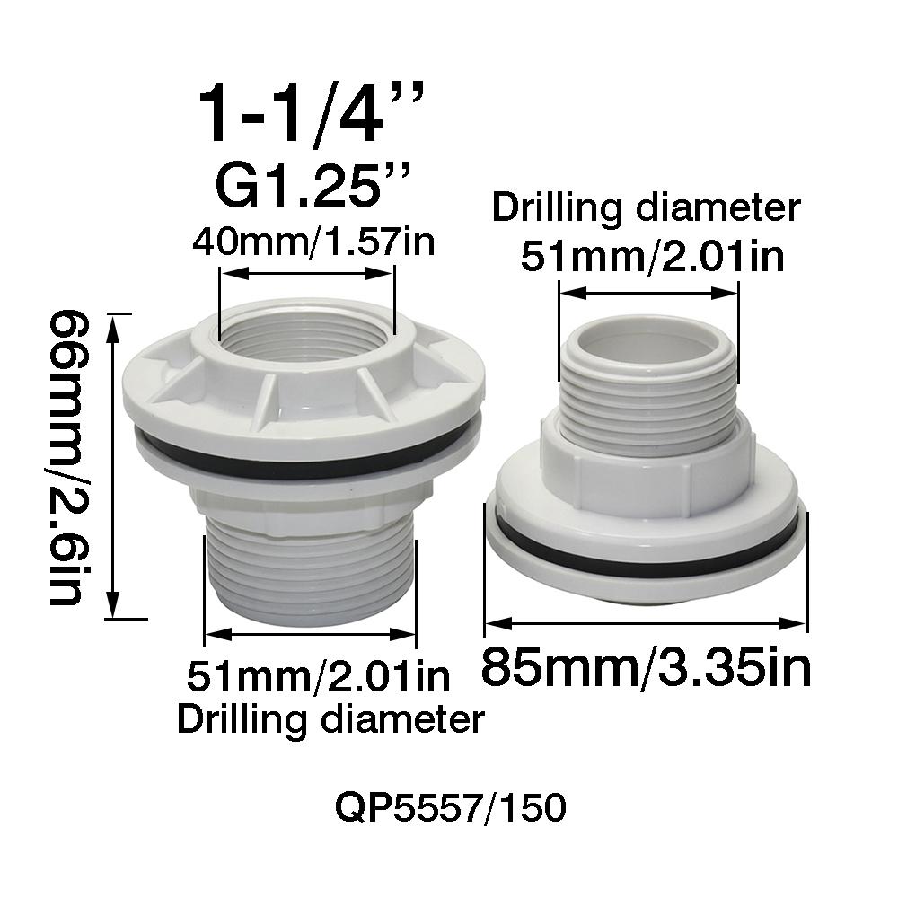 1-1/4'' 1/2'' 3/4'' 1'' Double Female Thread Water Tank Joints Aquarium Accessories Fish Tank Connector Irrigation Hose Fitting