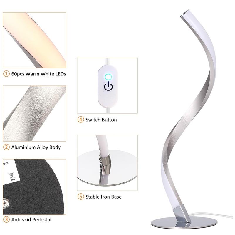 Lamp Lamp Lamp Lamp Home Lighting Living Room Romantic Spiral Modern Bedroom Decorative Night Wardrobe | Table Lamps