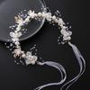 Bride Headband Pearl Flower Headband Children's Flower Wreath Super Fairy Princess Hair Accessory Headband Headband Ribbon NONE