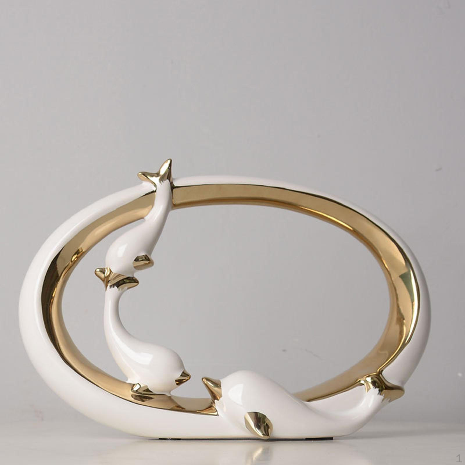 

Керамическая статуэтка дельфина, коллекция столов, украшение для полки ручной работы, украшение для стола для гостиной Style B