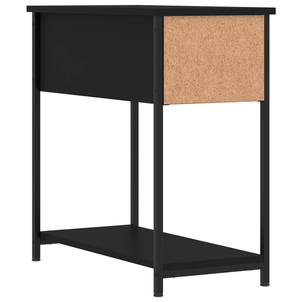 Nightstand Black 30x60x60 cm Particleboard