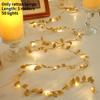 1 Itme Light String LED Rattan Lamp Gold Foil Copper Wire Light Restaurant Desktop Decor Simulated Ivy Green Leaf Vine Light