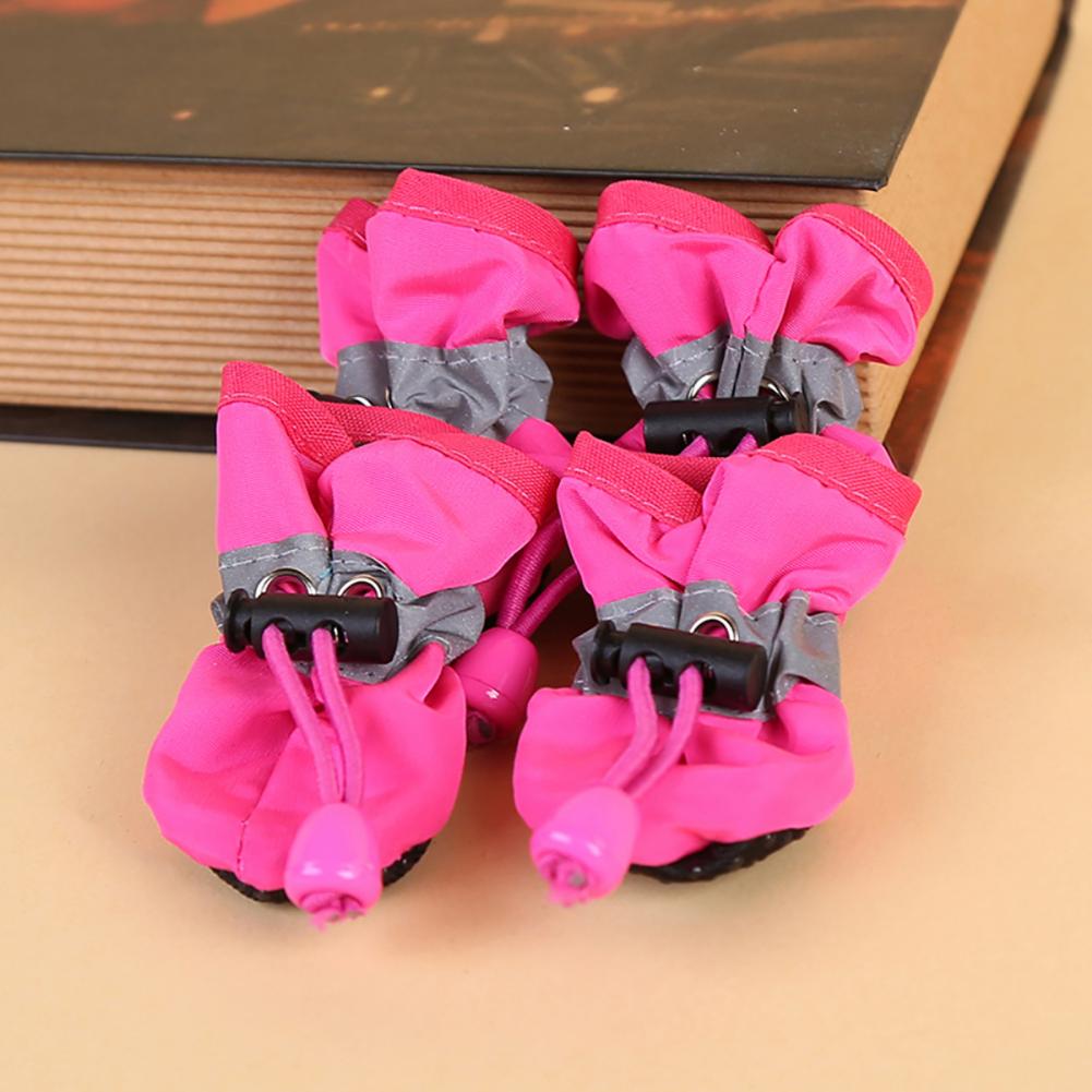 

4Pcs Pet Dog Puppy Non-Slip Soft Shoes Covers Rain Boots Footwear for Home