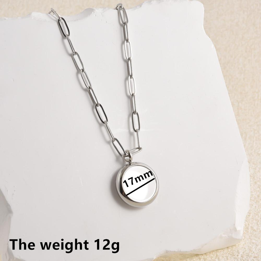 1Pc Stainless Steel Openable Glass Medaillon Coin Holder Collar Jewelry Round Reliquary Photo Floating Locket Pendant Necklaces