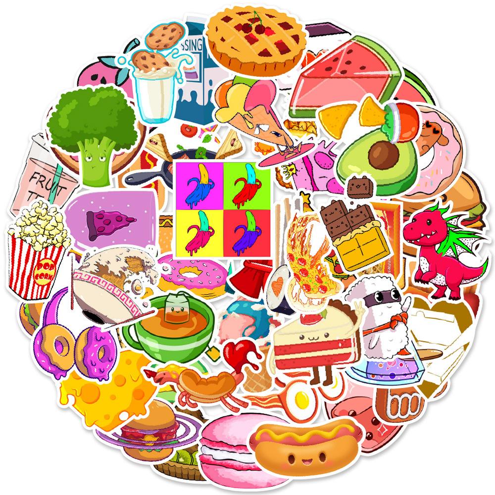 

50 Милых Мультяшных Наклеек для Ноутбука, Скейтборда, Чемодана, Чашки для Воды, Дудл-Декора