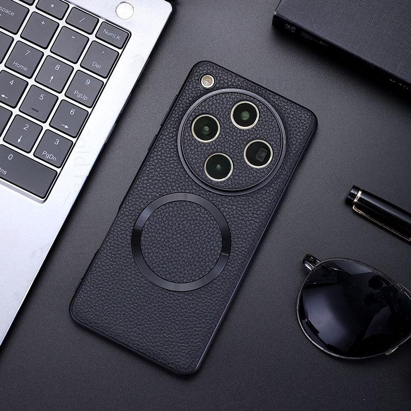 Husă de telefon cu încărcare wireless pentru Magsafe Husă de piele pentru telefon pentru Oppo Find X8 Ultra Husă moale din silicon cu bumper pentru OPPO Find X8 Pro Husă Magsafing