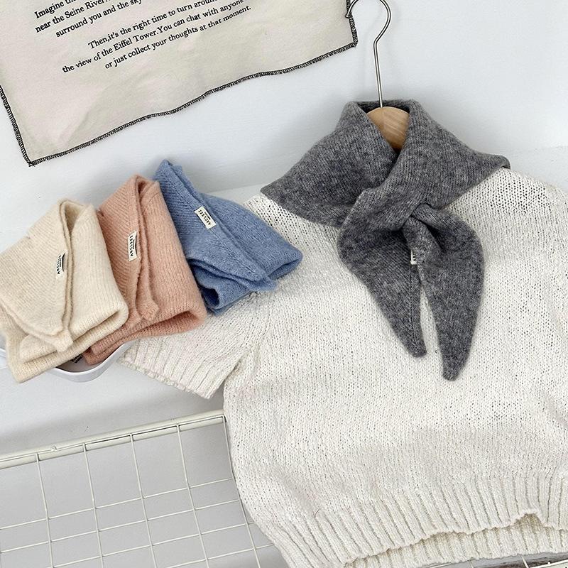New Wool Knitted Knitted Scarf Multi-Functional Warm Triangular Scarf Women Headscarf Winter Warm Knitting Neckerchief Hair Wrap