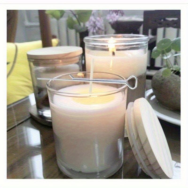 10Pcs 4.3 Inch Candle Wick Holders Clip Wick Fixer Stainless Steel Holders for Candle Making Metal Wick Centering Device Tools