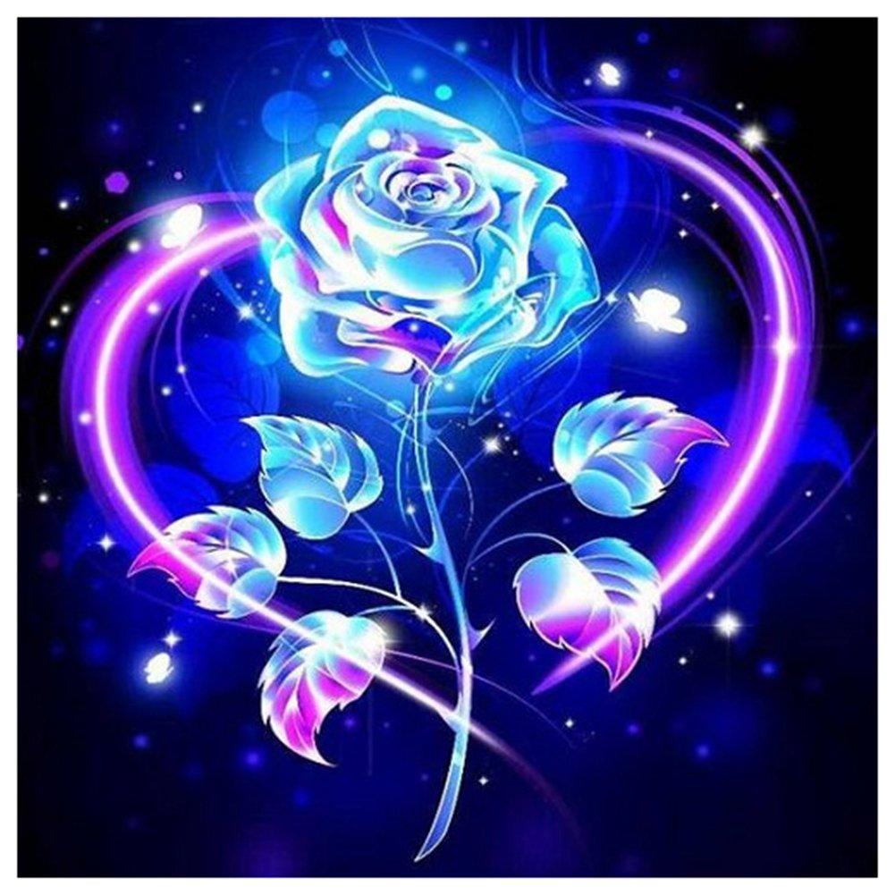 5D DIY diamantové malování květin a motýlů Plná vrtačka Barevné diamantové vyšívání Sada růžových křížových stehů Domácí dekorace dárek