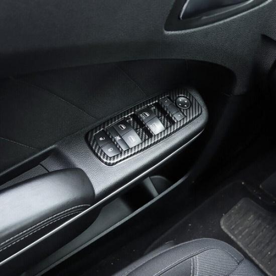For 2011- Dodge Charger Carbon Interior Window Lift Switch Panel Cover Trim