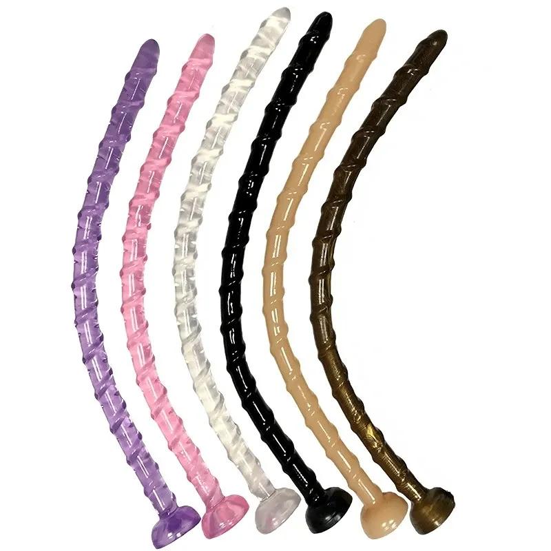 1PC 47cm Super langer Analplug Dildo aus weichem Silikon Butt Plug für weiblich männlich Homosexuell Masturbation Analsex Spielzeug Anus Dilatator Expander