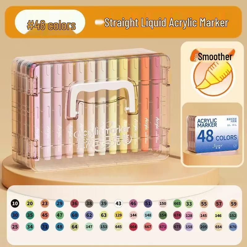 Washable Soft Tip Acrylic Marker for Kids - Layerable Watercolor Pen for Elementary Art