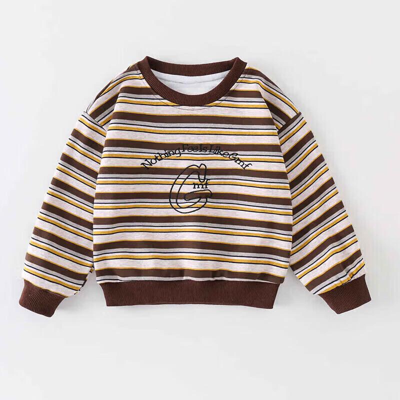 Girls Striped Crewneck Sweatshirt 130
